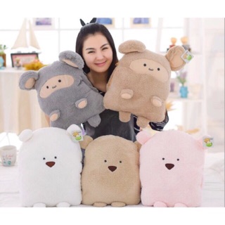 Gối chăn 3 trong 1 gấu xù