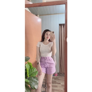 Áo thun giấy xược cổ tròn 100% cotton ảnh tự chụp