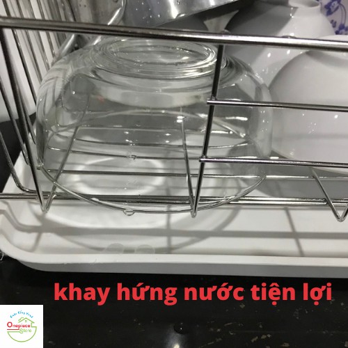 Rổ úp chén bát inox 304(kèm khay hứng nước)