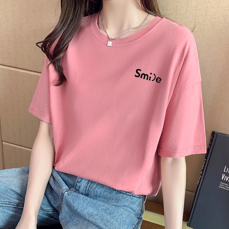 Korean version of loose fashion print trend short-sleeved T-shirt woman