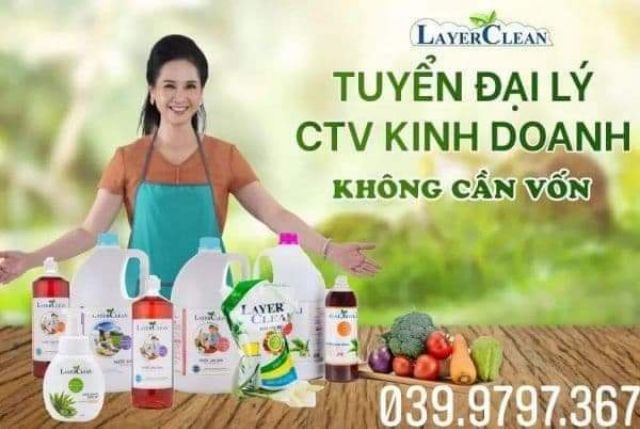  Nước giặt hữu cơ Layer Clean chai 300ml