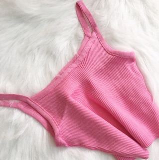 Áo dây croptop thun gân QC