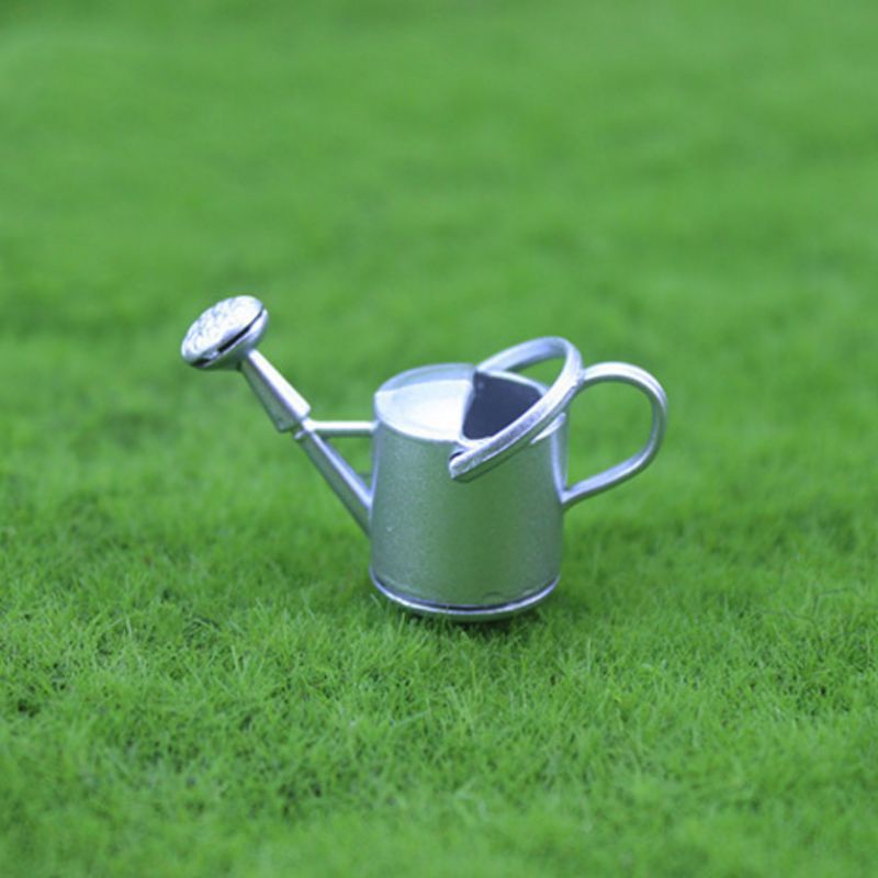 DK Mini Watering Can Pot For 1/6 1/12 Miniature Doll House Accessories Model Simulation Tools Toy Decoration