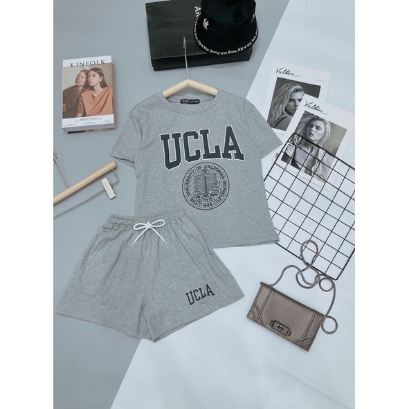 SNU346 BỘ ĐÙI NỮ COTTON ÁO UCLA COCA 3 MÀU | BigBuy360 - bigbuy360.vn