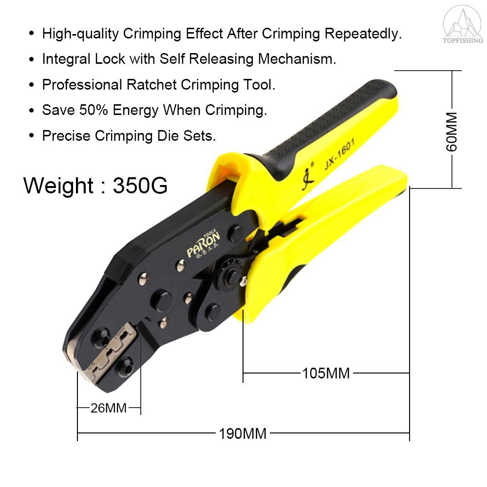 Tfh★PARON Professional Wire Crimpers Engineering Ratchet Terminal Crimping Pliers JX-48B 3.96 to 6.3mm 26-16AWG Crimper