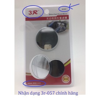 Gương cầu lồi 3R xóa điểm mù xe hơi XẢ KHO Gương không viền xoay 360 độ ô tô - Vât liệu cao cấp - An toàn