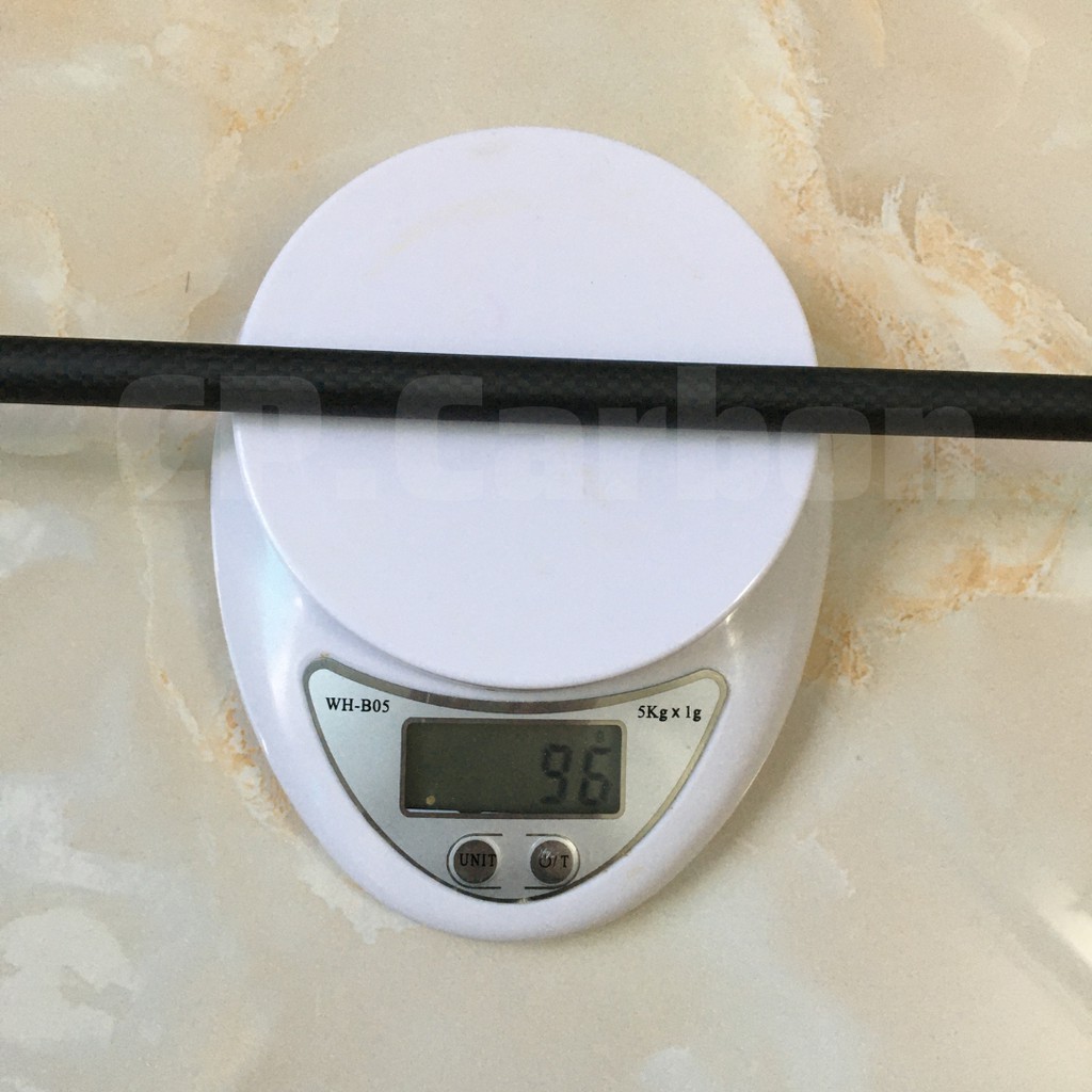 Ống Carbon 3K rỗng dài 1 mét đường kính ngoài 12mm, đường kính trong 8mm