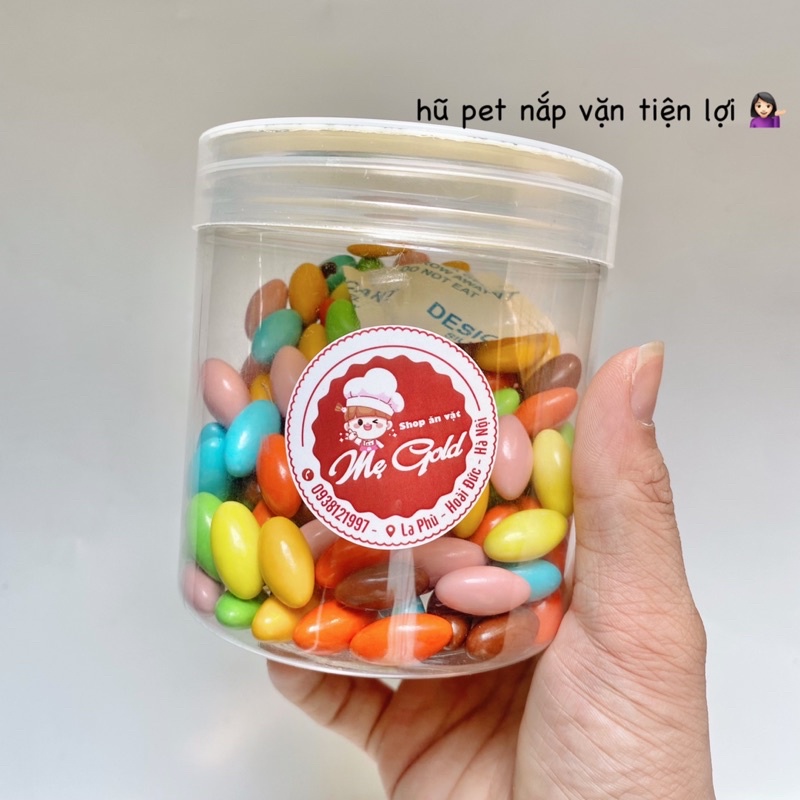 Kẹo socola nhộng sắc màu/kẹo nhai socola hình nhộng (hũ 300g)