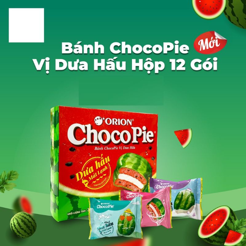 Bánh Choco-pie vị dưa hấu hộp 336g (12 cái)