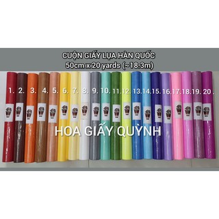 GIẤY LỤA CUỘN HÀN QUỐC GÓI HOA xịn đẹp (mới)