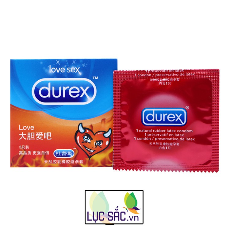 Bao cao su Gay, đồng tính, Durex love (hộp 3 chiếc) - CS006