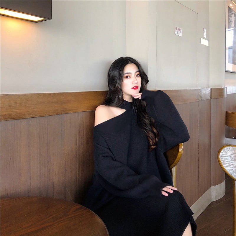 Áo nỉ hở vai phom to dáng suông 4 màu cực giấu dáng chất nỉ ngoại dày dặn cực xinh WK068 | BigBuy360 - bigbuy360.vn