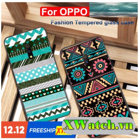 Ốp lưng lưng phủ bóng F11pro F11 F9 F7 F5 F3 F1s/A59 A3s A5S A1k A83 A37 Realme X Realme 3 pro họa tiết thổ cẩm