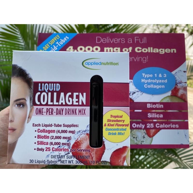 [CHÍNH HÃNG] Collagen dạng nước Liquid Collagen của Mỹ - Hộp 30 ống