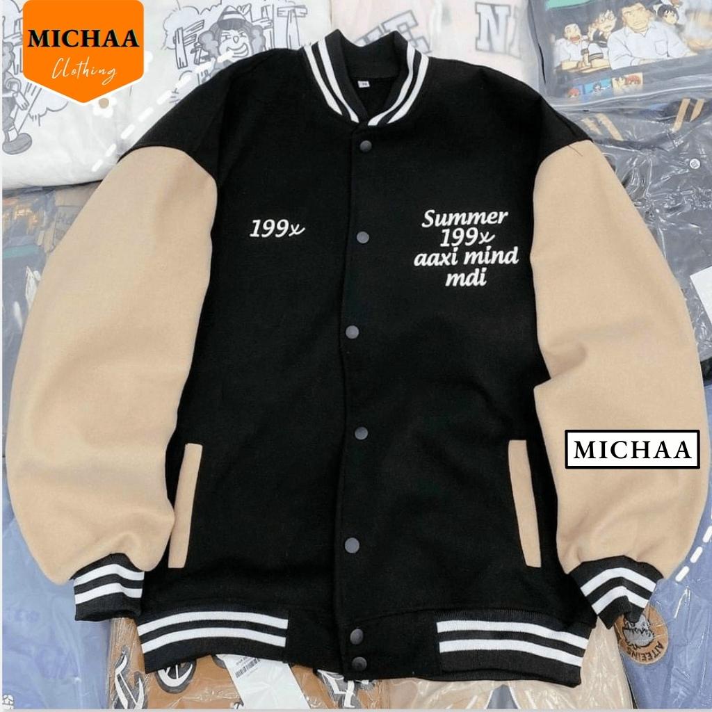 Áo Khoác Bomber Nỉ 199X Nam Nữ Ulzzang Unisex Chống Nắng Kiểu Basic 1 Lớp - MICHAA