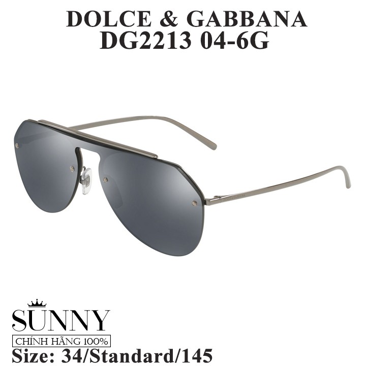 Kính mát chính hãng Dolce Gabbana DG2213 màu sắc thời trang, thiết kế dễ đeo bảo vệ mắt