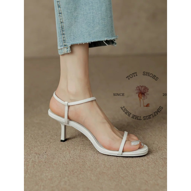 SANDAL CAO GÓT TOTIIE STORE - GIÀY CAO GÓT DÂY MẢNH QUAI GÀI 7 PHÂN THỜI TRANG G2010240