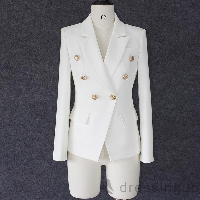 Áo Khoác Blazer Dài Tay Màu Trơn Thiết Kế Thanh Lịch Cho Nữ
