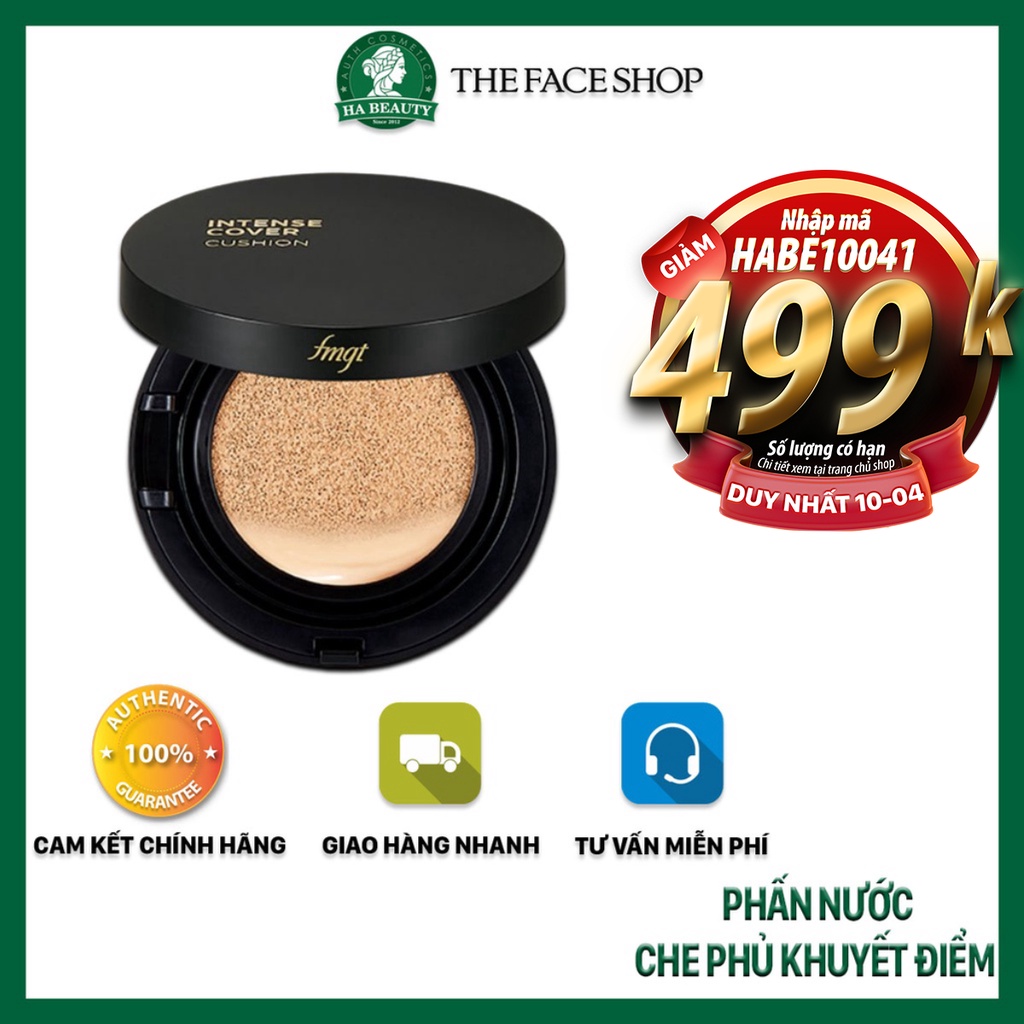 Phấn nước trang điểm che phủ tốt khuyết điểm hàn quốc The Face Shop fmgt Cc Intense Cover Cushion Ex 15g SPF50+PA+++