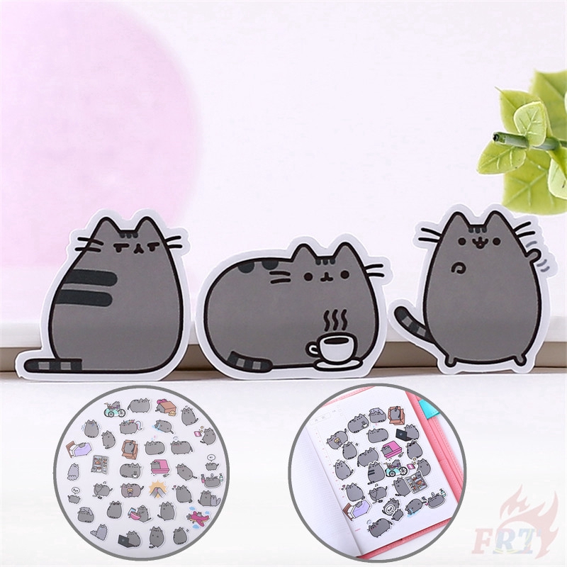 ❀ Pusheen Cat Giấy và decal dán tường ❀ 39 Pcs/set Anime Kawaii Album Scrapbooks DIY Decor Stickers ML01139