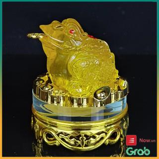 Cóc thiềm thừ cao cấp, Cóc ngậm tiền vàng đế xoay 360 - Đặt ban thần tài, ông táo, chiêu tài tiến bảo .