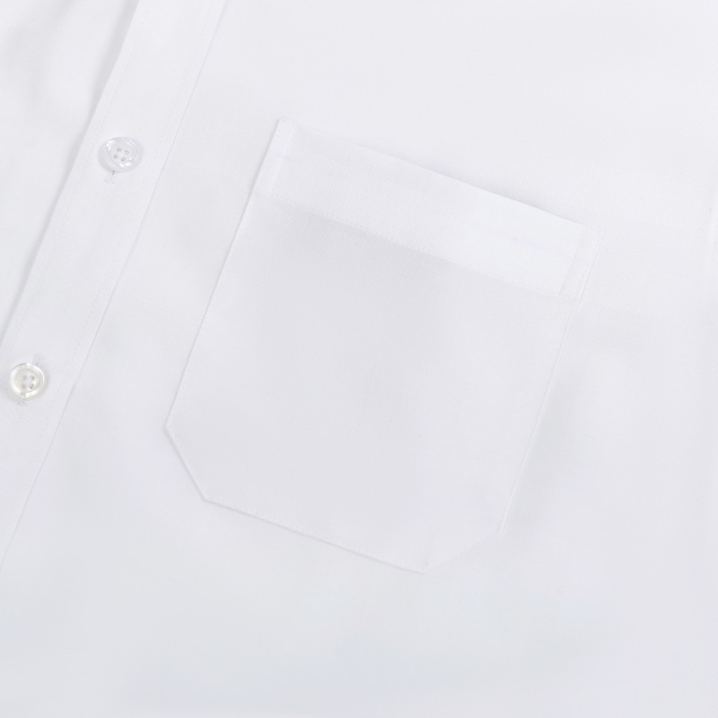 [Hàng Việt Nam] Áo Sơ Mi Nam Công Sở Trung Niên Ngắn Tay Vải Polyspun Màu Trắng Trơn Thương Hiệu Anton - SRN03 | BigBuy360 - bigbuy360.vn