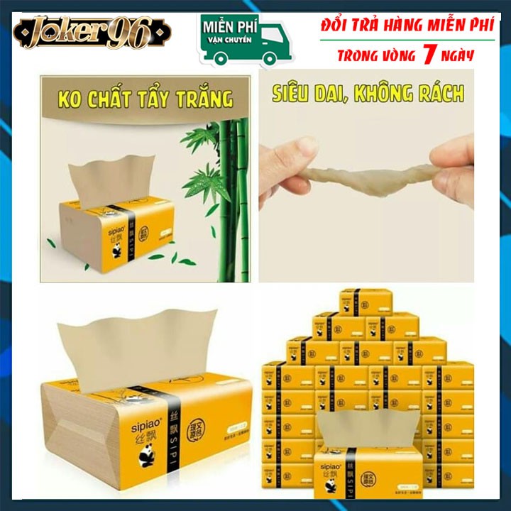 Giấy Ăn Than Tre Gấu Trúc Hoạt Tính Siêu Dai SIPIAO Cao Cấp_SL 1 gói