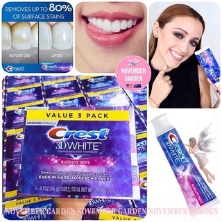 Kem đánh răng Crest 3D White Radiant Mint Mỹ cực trắng răng