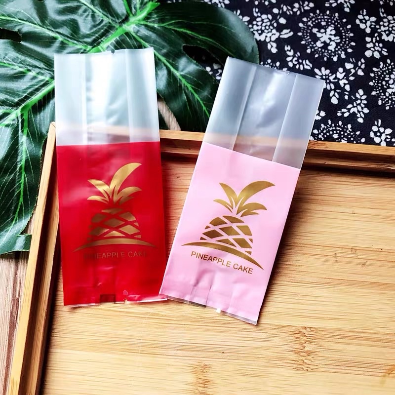 Set 100 bộ khay túi đựng bánh dứa