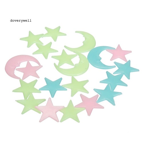 20 Sticker Dán Tường Hình Ngôi Sao Phát Sáng Trong Đêm