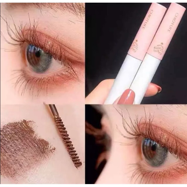 Mascara Siêu Mảnh Tơi Mi Lameila Skinny Microcara Vỏ Hồng 2 màu đen nâu