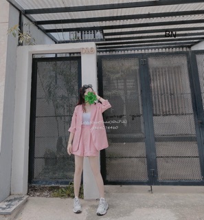 set vest hồng siêu xinh