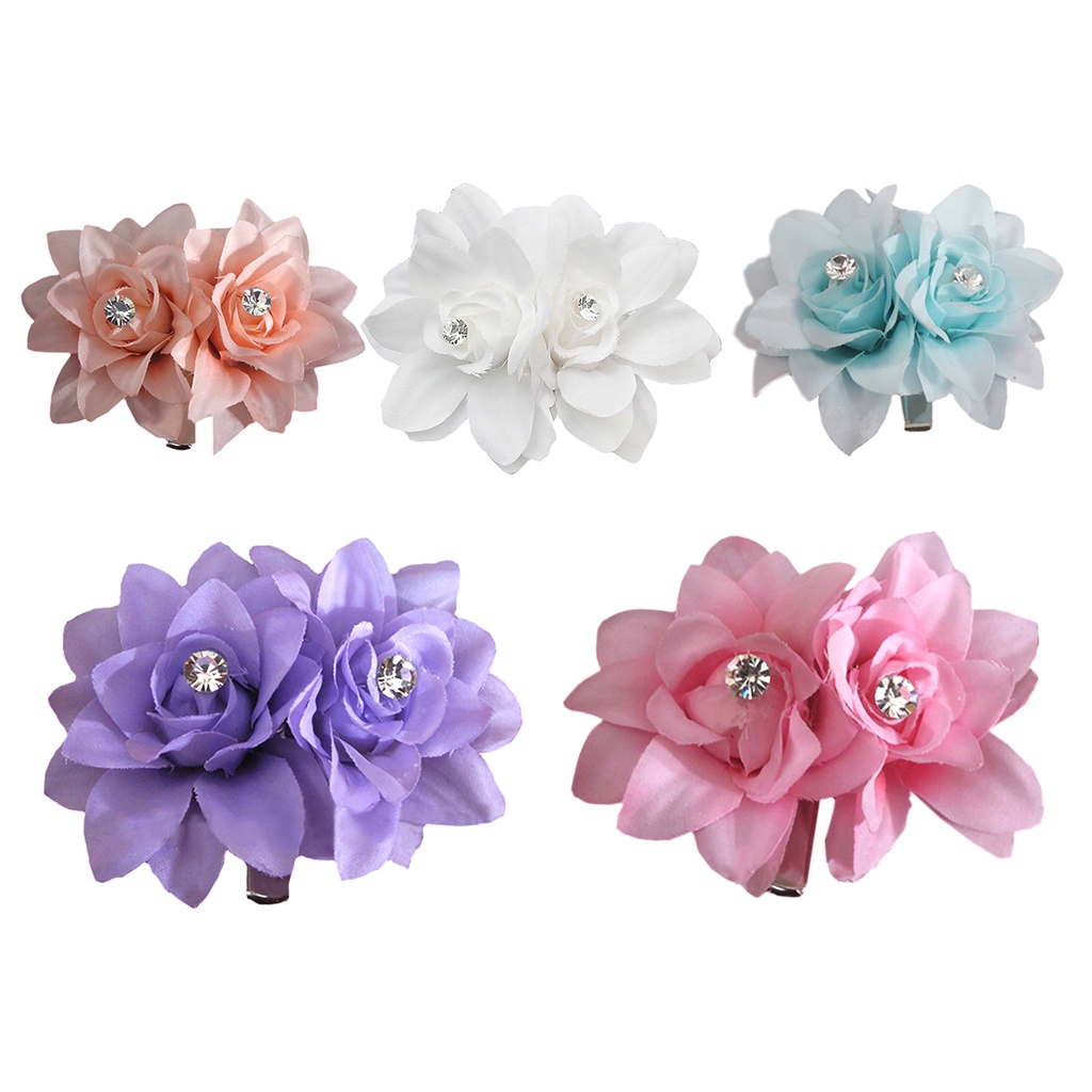 Kẹp Tóc Hợp Kim Trang Trí Hoa Vải Xinh Xắn Cho Nữ