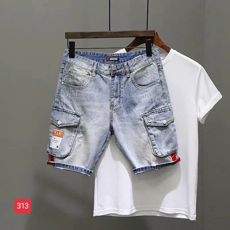 Quần Short Jean Nam cao cấp ❤️FREESHIP❤️ Quần sort bò nam đẹp chất denim co giãn phối túi hộp Tô Tồ Shop - QSJNM313