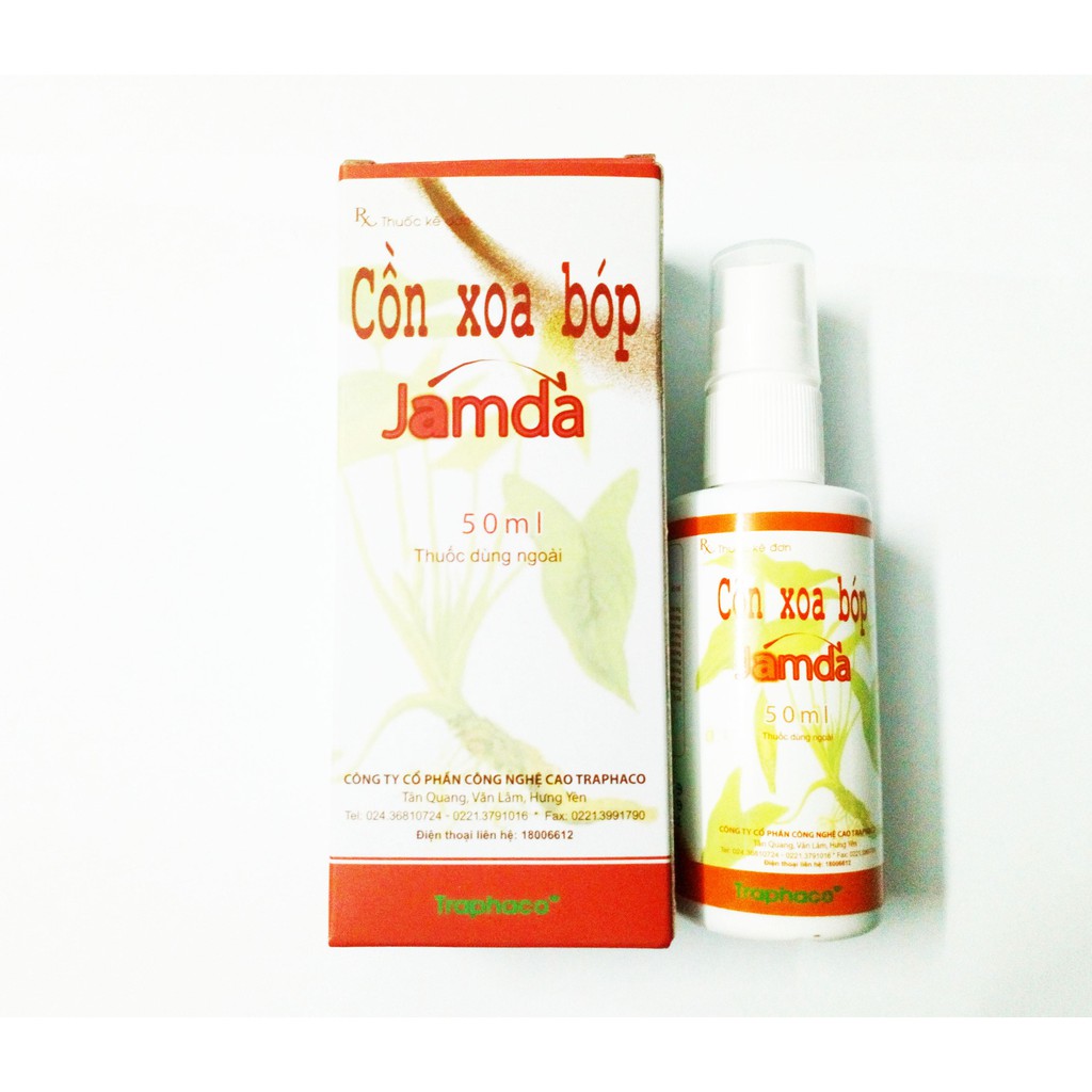 Cồn xoa bóp JAMDA 50ml dạng xịt – Xoa ngoài da giúp hỗ trợ hoạt huyết, giảm đau xương khớp, tan vết bầm tím