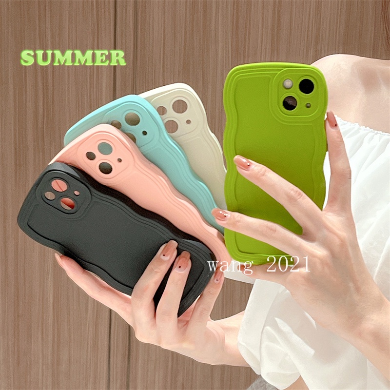 Ốp Điện Thoại Silicone Mềm Họa Tiết Gợn Sóng Đơn Giản Cho VIVO Y02s Y77 5G