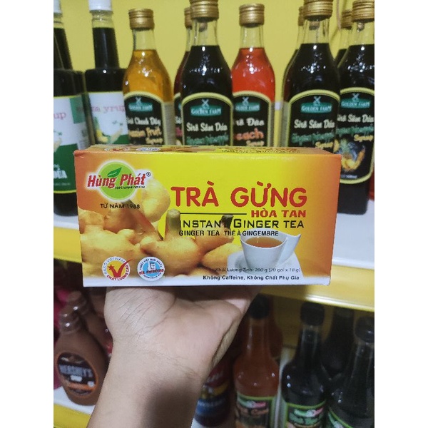 Trà gừng hòa tan Hùng Phát 200g (Hộp2 0 gói x 10g)