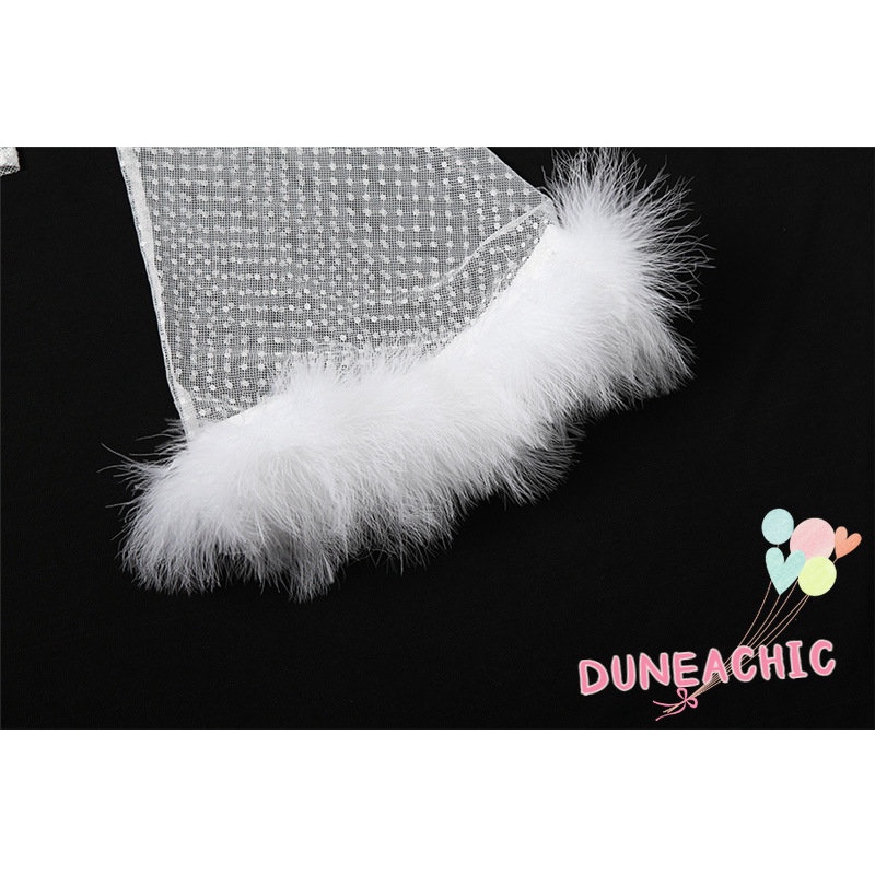 DUNEA Áo Lửng Tay Dài Cổ Chữ V Gợi Cảm Dành Cho Nữ