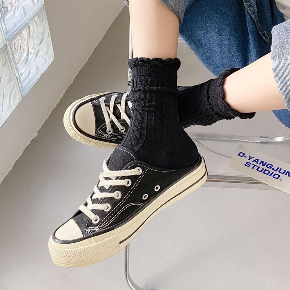 Vớ Cotton 26Eddie Họa Tiết Sọc Chéo Cổ Điển Hợp Thời Trang Cho Nữ