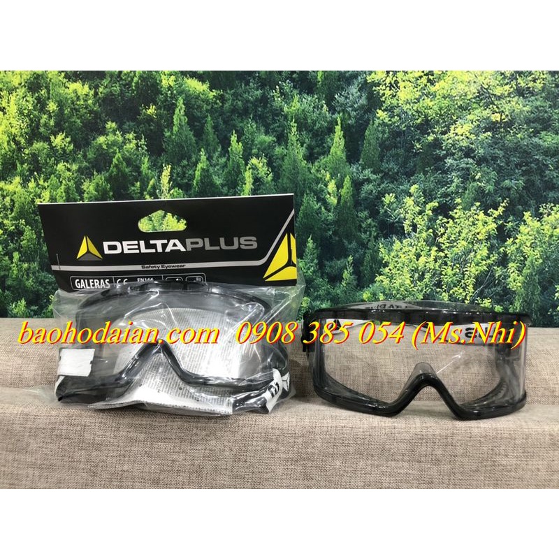 Kính bảo hộ chống hóa chất Deltaplus Galeras- Hình thật