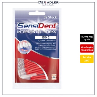 Bàn chải kẽ & chân răng sensident - túi 32 chiếc