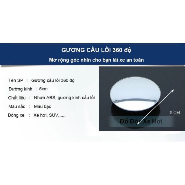 BỘ 2 GƯƠNG CẦU LỒI xoay 360 thông minh.