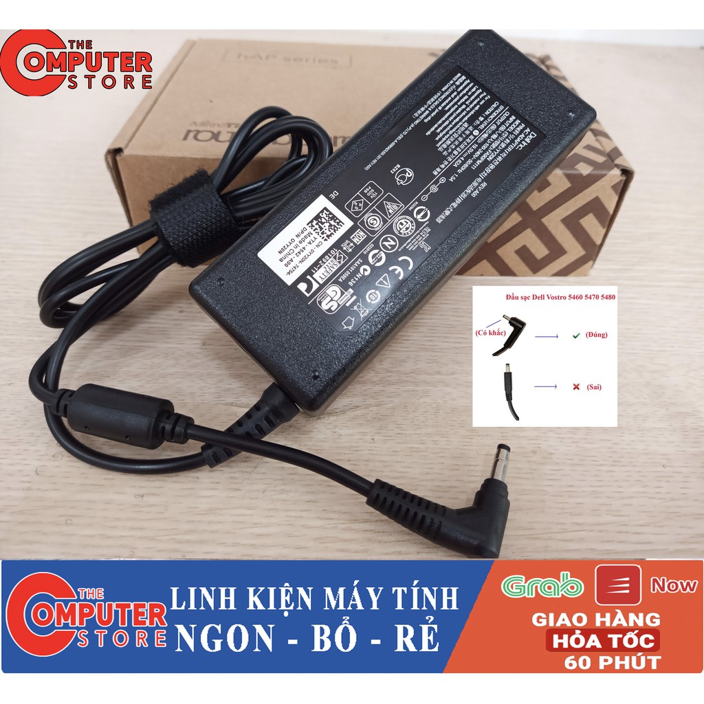 Sạc Laptop Dell Vostro 5460 5470 5480 5560 chân nhỏ 19.5V – 4.62A ZIN - Bảo Hành 12 Tháng