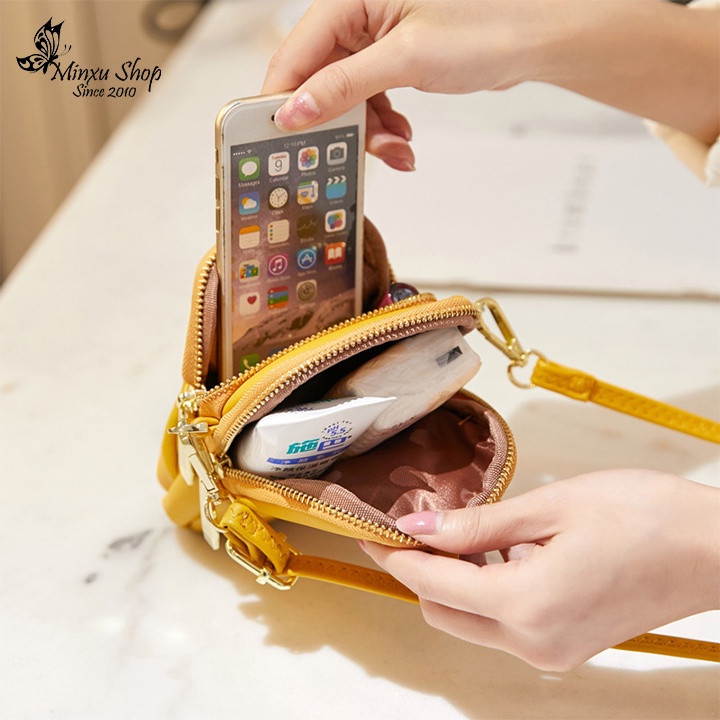 Túi Xách Đeo Chéo Nữ, Túi Đựng Điện Thoại Nhỏ Gọn, Đi Chợ, Đi Chơi Đều Xinh TD32