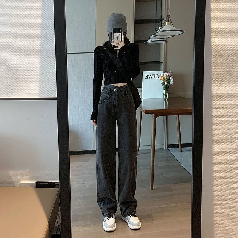 Quần Jean Ống Rộng Lưng Cao Thời Trang Cho Nữ JH-NZK-03