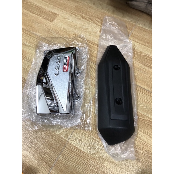 Giá trọn bộ 2 món Ốp pô +Ốp bầu gió (pô e ) xe LEAD 2017->2019 cực chất )giá rẻ