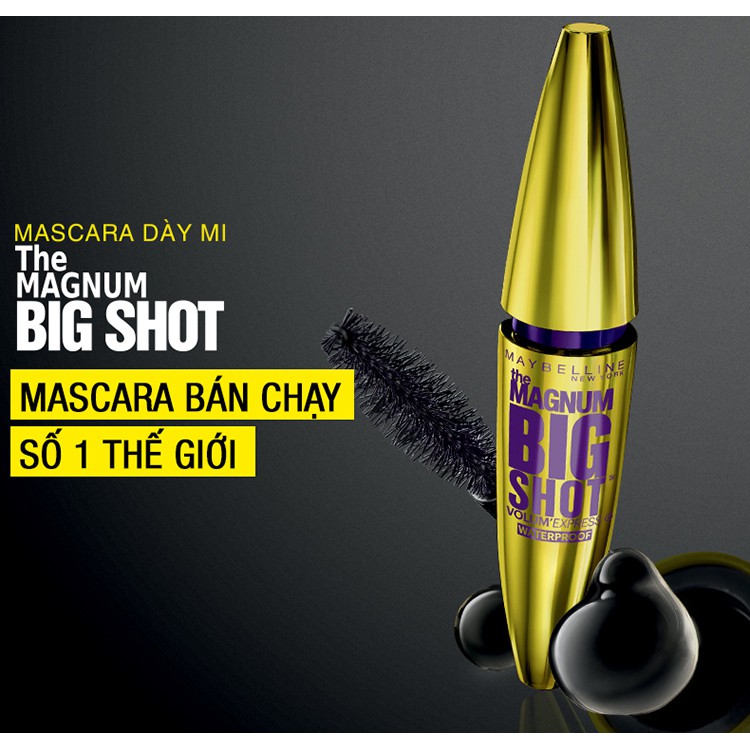 Mascara Maybelline Vàng Mẫu Mới Dày Mi Cực Đại Magnum Bigshot