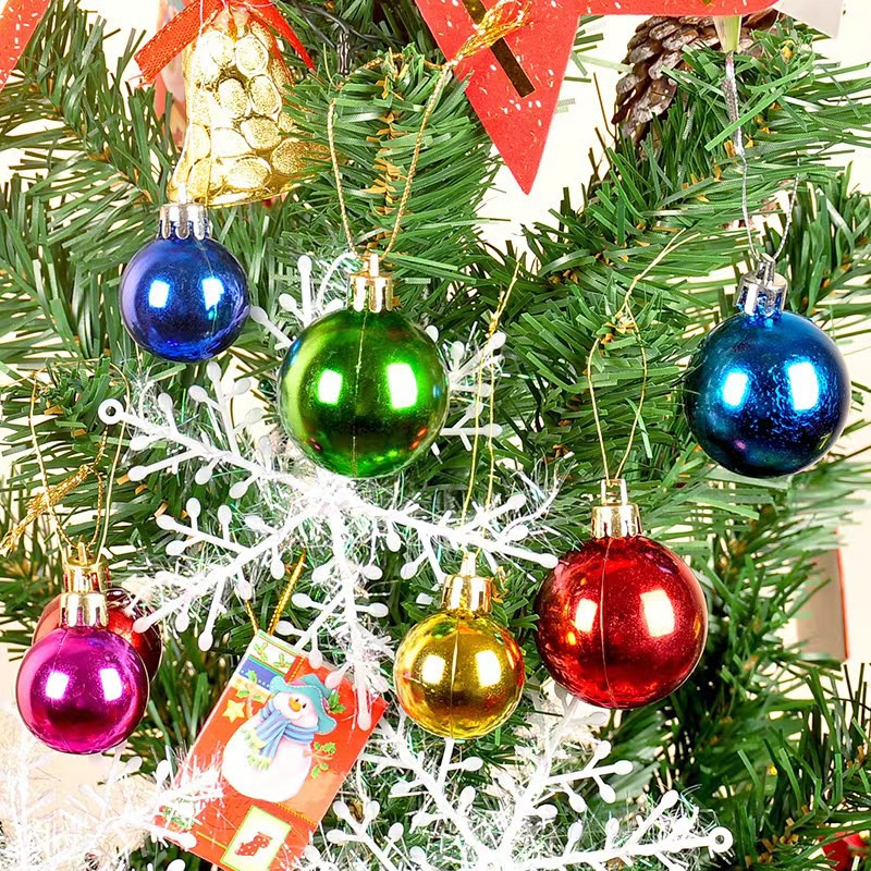 Combo 6 Quả Châu Mix Màu Trang Trí Nhà Cửa,Cây Thông Noel,Trang Trí Giáng Sinh