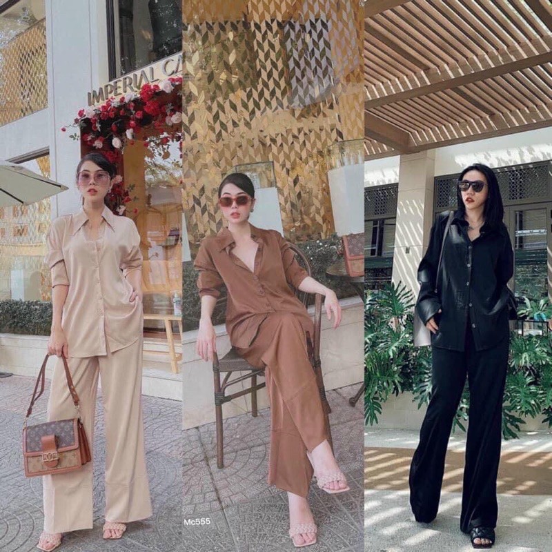 Set lụa trơn mềm mại tôn dáng | BigBuy360 - bigbuy360.vn