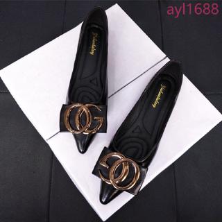 Giày Búp Bê Nữ Mũi Nhọn Size Lớn
